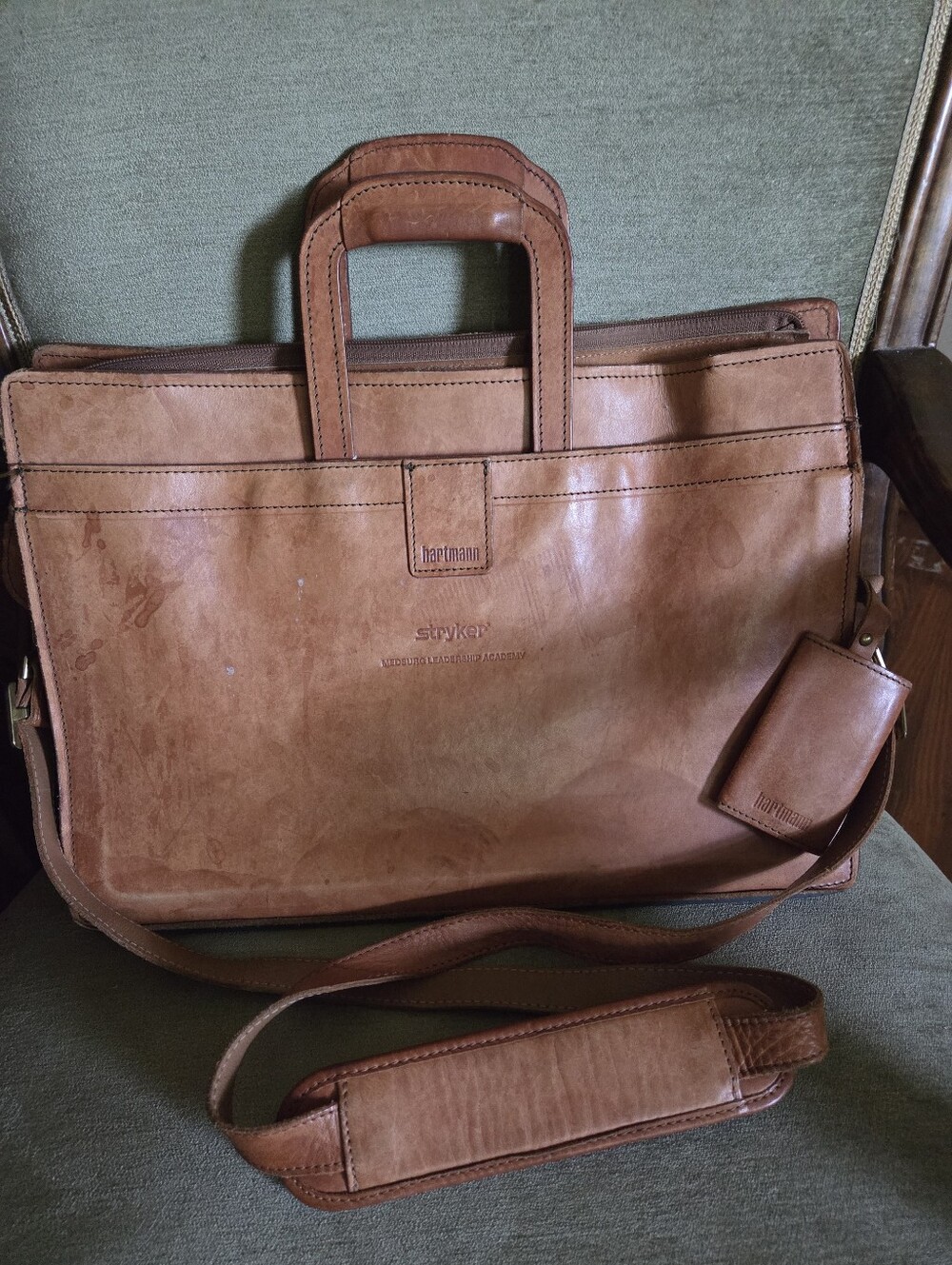 Vintage Leather Hartmann Top Handle Belting Leather Business Briefcase Portfolio